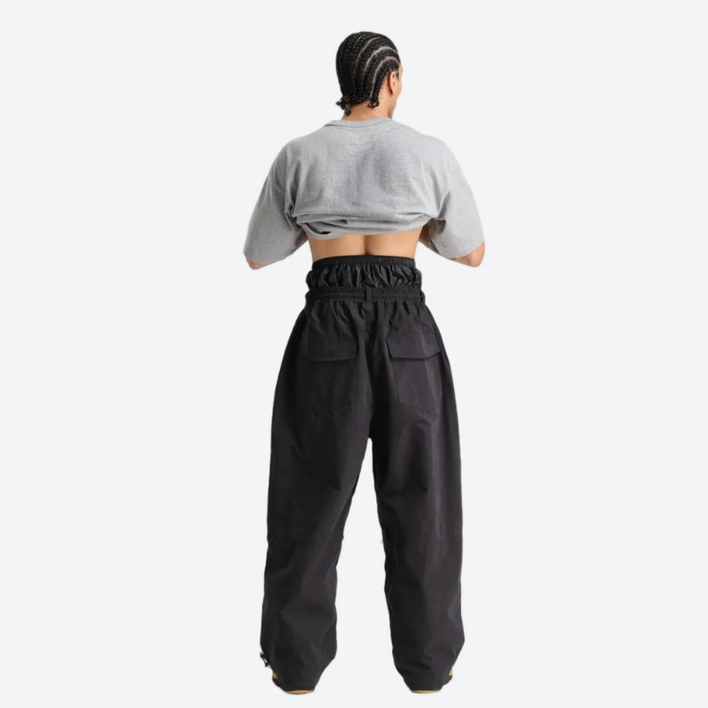 Unisex waterproof 3L snow anorak jacket and pants - black snow pants, for resort and street wear
