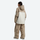 Women's waterproof 2L snow jacket and pants - tan and cream colorblock jacket with tan pants, for skiing and snowboarding