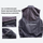 Unisex detachable waterproof jacket with vest mode - black, back pocket stow infographic, for travel and daily commute