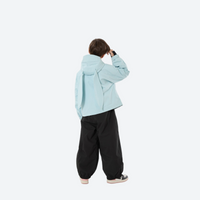 
                  
                    Kids 3L waterproof snow jacket and pants suit - ice blue jacket with black pants, for youth snow play and sledding
                  
                