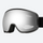 Anti-fog spherical ski goggles - silver-white lens, front view, for freeride and backcountry skiing