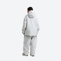 
                  
                    Women's breathable ski jacket set - light gray jacket with light gray pants, for skiing and snowboarding
                  
                