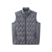 
                  
                    Compact ultralight down vest jacket series - gray ultralight down vest, front product view, for hiking and trail walking
                  
                