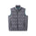 Compact ultralight down vest jacket series - gray ultralight down vest, front product view, for hiking and trail walking