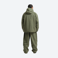 
                  
                    Men's waterproof 2L snow jacket and pants - olive green jacket with olive pants, for skiing and snowboarding
                  
                