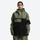 Women's waterproof 2L snow jacket and pants - olive green and black colorblock, for cold-weather winter sports