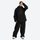 Women's 2-layer snowboard jacket and wide-leg pants - black jacket with black pants, for resort and street wear