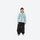 Youth 3-layer ski suit with bib pants - ice blue jacket with black pants, for kids skiing and snowboarding