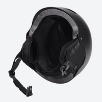 
                  
                    Snow helmet for skiing and snowboarding - black snow helmet, interior padding view, for resort ski days
                  
                