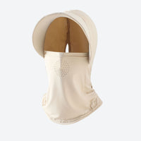 
                  
                    Shield UPF50+ ice-silk face mask with sun brim - beige ice-silk face mask with brim, product view, for cycling and commuting
                  
                