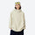 Breathable hooded pullover anorak with snap front - cream hooded mid-layer pullover with beanie and sunglasses
