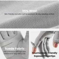 
                  
                    Warm merino wool winter gloves with touchscreen fingertips - merino wool thermal gloves, for daily commute and office
                  
                