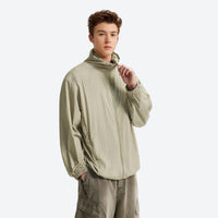 
                  
                    Ultra-light breathable sun protection pullover - khaki green featherlight sun jacket on men, for beach and summer trips
                  
                