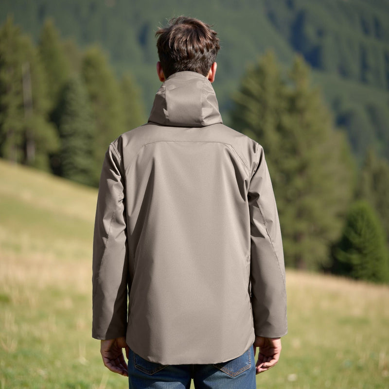 Breathable Toray waterproof softshell ski jacket - tan softshell jacket, B on mountain, for resort and street wear