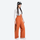 Women's colorblock snowboard jacket with wide-leg pants - orange wide-leg snow pants with white top, on-model side view