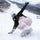 Breathable 3-layer ski bibs with cross-back straps - pink bib pants with black top, for skiing and snowboarding