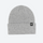 Hearth wool snow beanie with cuffed rib knit - light gray wool snow beanie, front product view, for skiing and snowboarding