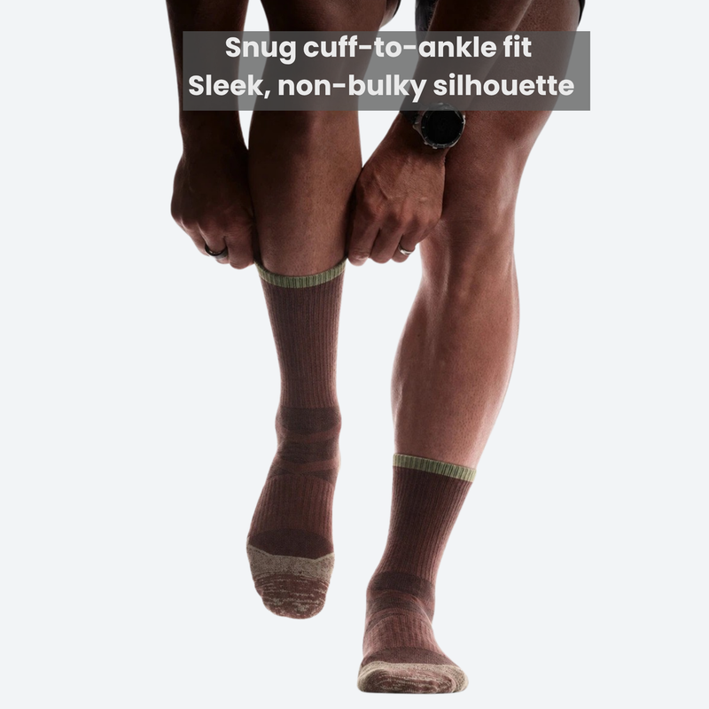 Men's moisture-wicking merino wool socks for trail - merino wool hiking socks, for skiing and snow days