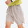 Water-repellent running shorts with drawcord waist - light gray running shorts with yellow top, for warm-weather training
