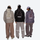 Unisex convertible snowboard jacket with reflective strips - three color detachable jackets, for travel and daily commute