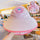 Kids wide brim sun hat with whistle drawstring - pink kids sun hat with neck flap, for travel and city walks