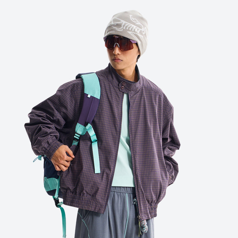 Unisex two-face softshell snowboard jacket - dark purple reversible jacket, for cold-weather outdoor wear