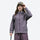 Women's lightweight hardshell rain jacket for trail - gray purple hardshell jacket, for cold-weather outdoor wear