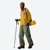 
                  
                    Unisex detachable liner insulated pants for winter - olive down pants with yellow top and face mask
                  
                