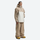 Men's waterproof 2L pullover snow jacket and pants - tan and white colorblock, 2-layer waterproof breathable shell