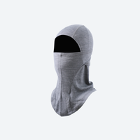 
                  
                    Warm merino balaclava for cold weather sports - gray merino wool balaclava, side product view, for cycling and commuting
                  
                