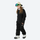 Kids one-piece snowboard suit with snow gaiters - black kids one-piece snow suit, for family resort trips