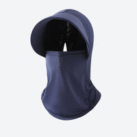 
                  
                    Shield UPF50+ ice-silk face mask with sun brim - navy ice-silk face mask with brim, for hiking and trail walking
                  
                