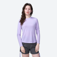 
                  
                    Women's merino wool quick-dry tee with side pocket - lavender merino wool quick-dry long-sleeve, for hiking and trail walking
                  
                