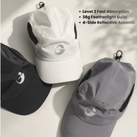 
                  
                    Aero featherlight running cap only 38g - featherlight running cap trio flat lay, for trail running and outdoor workouts
                  
                