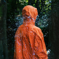 
                  
                    Water and oil resistant sun protection jacket - orange waterproof sun jacket, for camping and outdoor weekends
                  
                