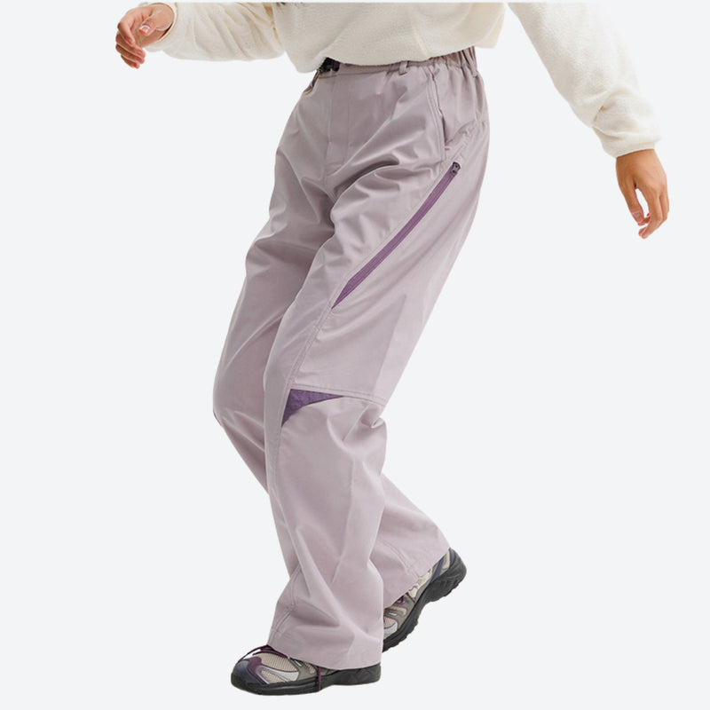 Unisex water-repellent cargo hiking pants - lavender cargo hiking pants with cream top, for warm-weather trekking