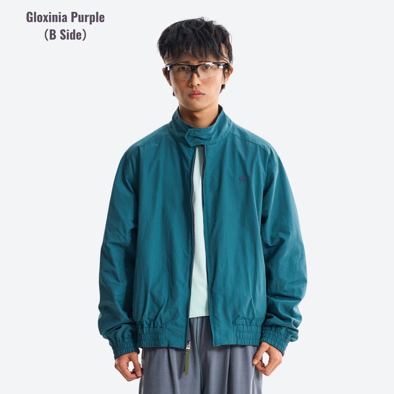 Unisex reversible water-repellent softshell jacket - teal reversible jacket, on-model front view, for skiing and snowboarding