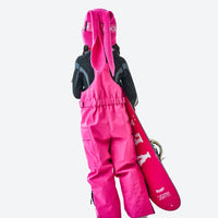 
                  
                    Kids waterproof 2L snow jacket and pants series - pink kids bibs, for kids skiing and snowboarding
                  
                