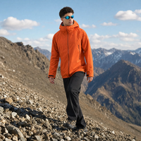 
                  
                    Men's 3L hardshell ski jacket 20K waterproof 15K breathable - orange hardshell jacket, for skiing and snowboarding
                  
                