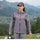 Women's waterproof 3L hardshell hiking jacket - gray purple hardshell jacket, for hiking and trail walking