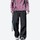 Unisex fleece-lined water-repellent hiking pants - black fleece-lined hiking pants with pink jacket