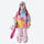 Kids waterproof 2L print snow anorak and pants - pink print kids set, for kids skiing and snowboarding