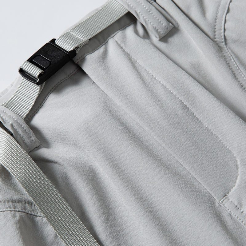 Unisex water-repellent cargo hiking pants - light gray cargo hiking pants, for hiking and trail walking