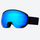 Anti-fog spherical ski goggles - blue mirror lens, front view, for skiing and snowboarding