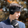 Warm fleece ear band headband for cold weather - black fleece ski ear warmer on men with gloves, for daily commute and office