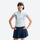 Women's slimming-panel half-zip trail tee - white lavender quick-dry tee with slimming panels, for hiking and trail walking