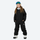 Kids breathable 2-layer jumpsuit ski suit - black kids one-piece snow suit, for kids skiing and snowboarding