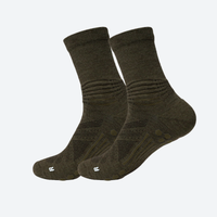 
                  
                    Machine washable merino wool crew socks - olive merino wool socks pair, pair product view, for travel and city walks
                  
                