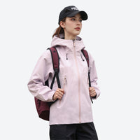 
                  
                    Women's breathable hard shell ski jacket with pit zips - pink hardshell jacket, for skiing and snowboarding
                  
                