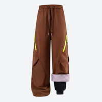 
                  
                    Unisex detachable liner insulated pants for winter - brown down pants, for cold-weather winter sports
                  
                